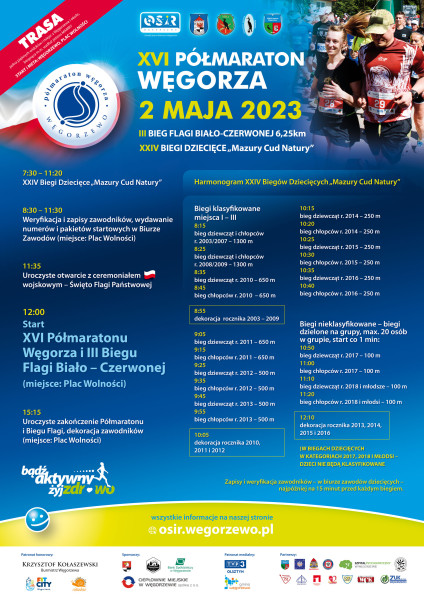 plakat biegi 2 lutego 2023 Węgorzewo