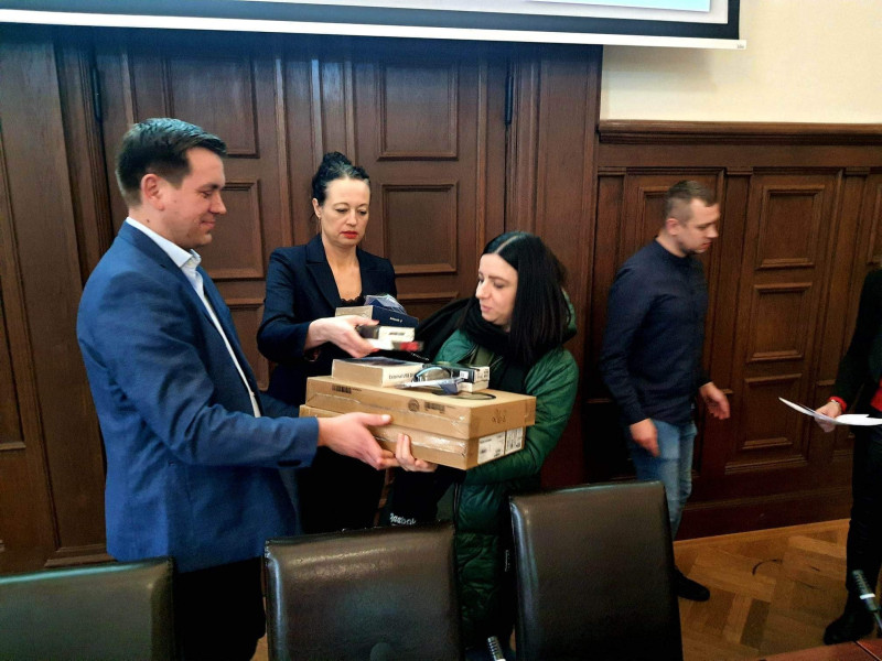 Rozdanie sprzętu w ramach projektu