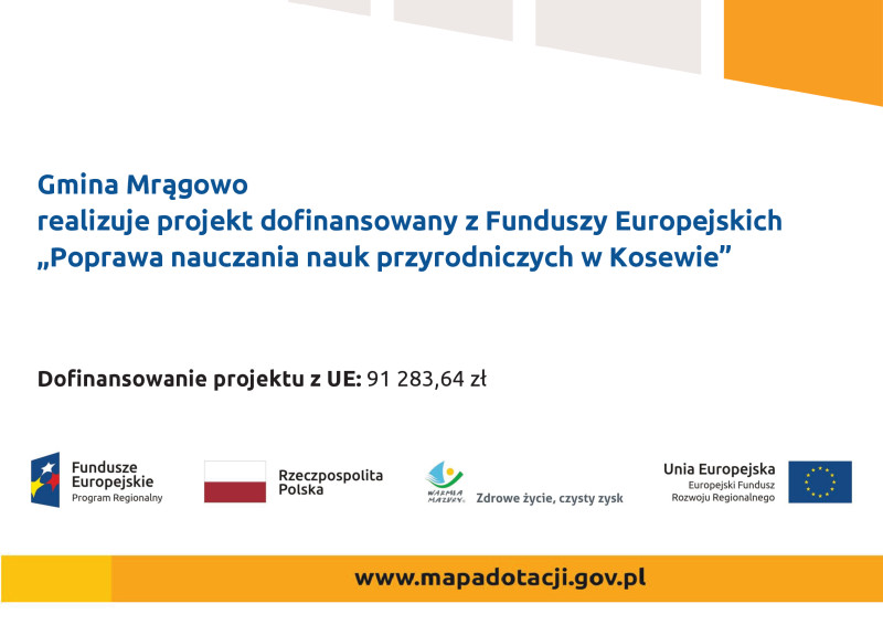 logo projektu Poprawa nauczania nauk przyrodniczych w Kosewie