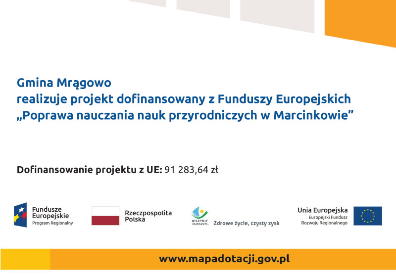 logo projektu Poprawa nauczania nauk przyrodniczych w Marcinkowie